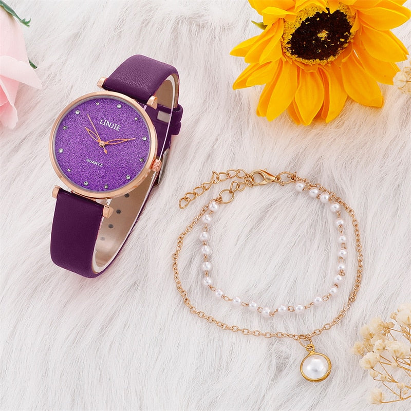 Conjunto de relógios femininos de luxo